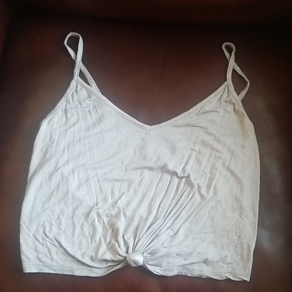 LLD Gray Tank Top with Knot